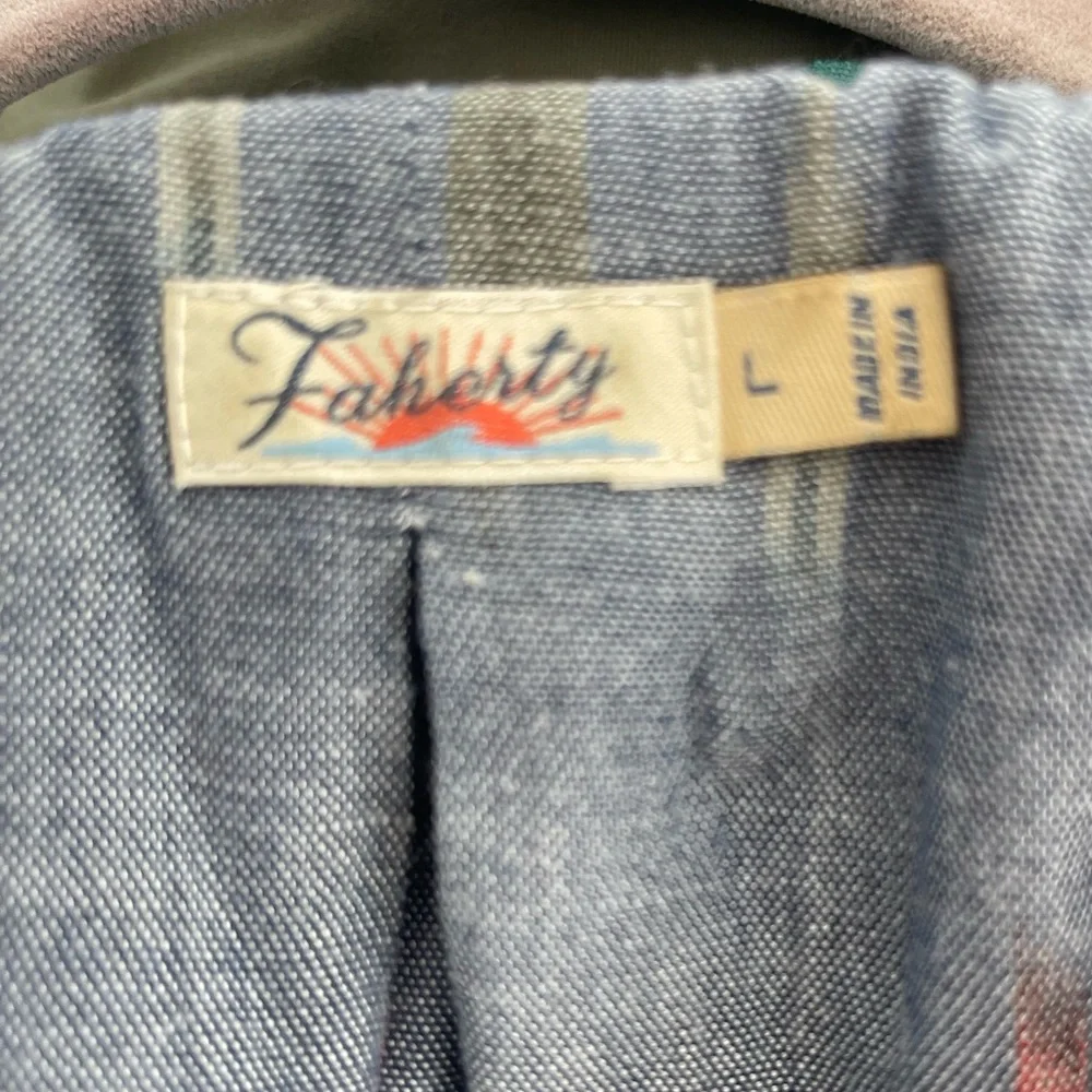 Faherty Ikat Easy Tunic Dress 100% Viscose Boho Beach Coverup Pockets Size L - Picture 6 of 7